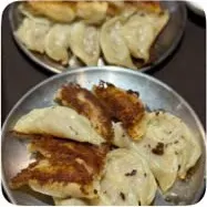 Đĩa bánh chảo chiên 煎饺 đáy vàng giòn